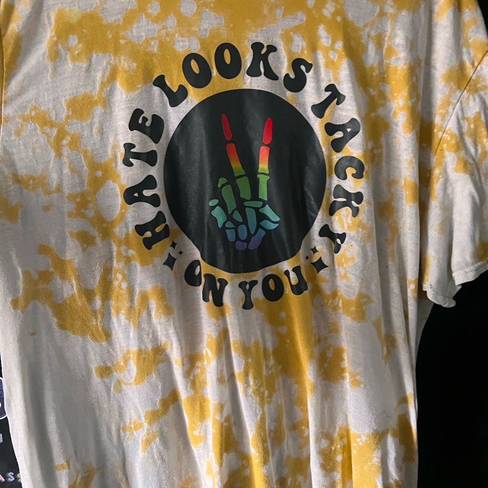yellow tie dye Pride T-Shirt